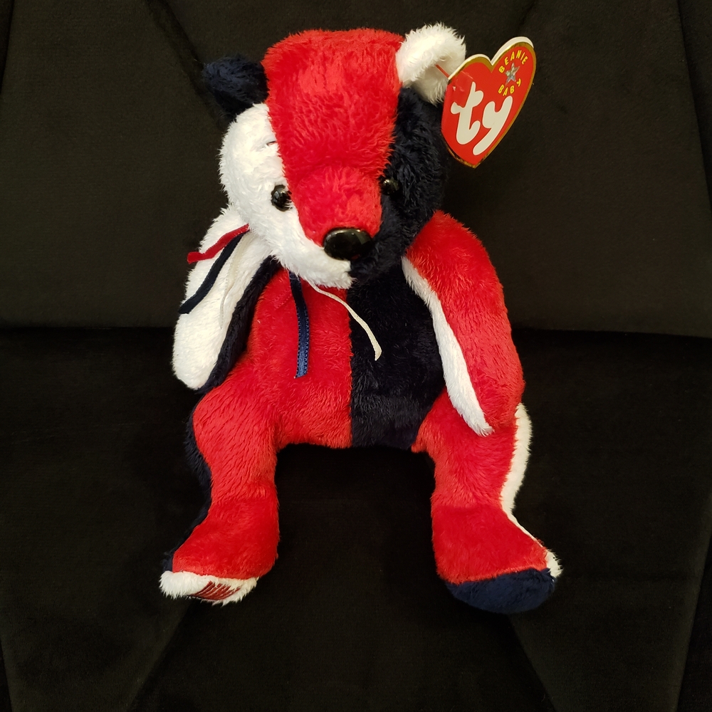 Ty Patriotic Plush Bear in Red, White, and Blue